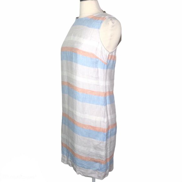 NEW Cynthia Rowley 100% Linen Striped Shift Dress - Picture 2 of 9